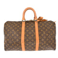 Louis Vuitton Keepall Bag Monogram Canvas Brown Canvas Travel Bag