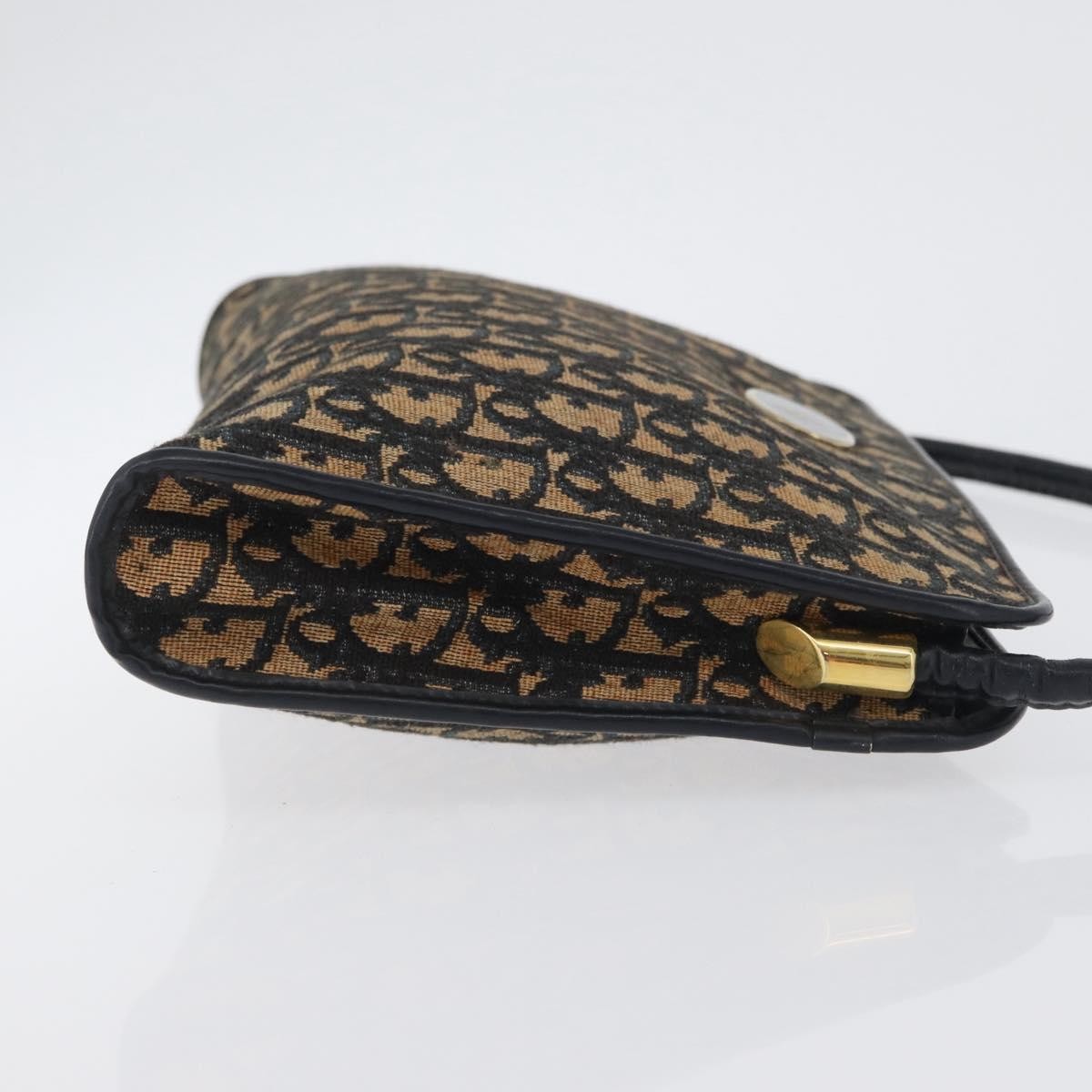 Christian Dior Vintage Trotter Shoulder Bag Canvas Navy Canvas Shoulder Bag Bag (Pre-Owned)