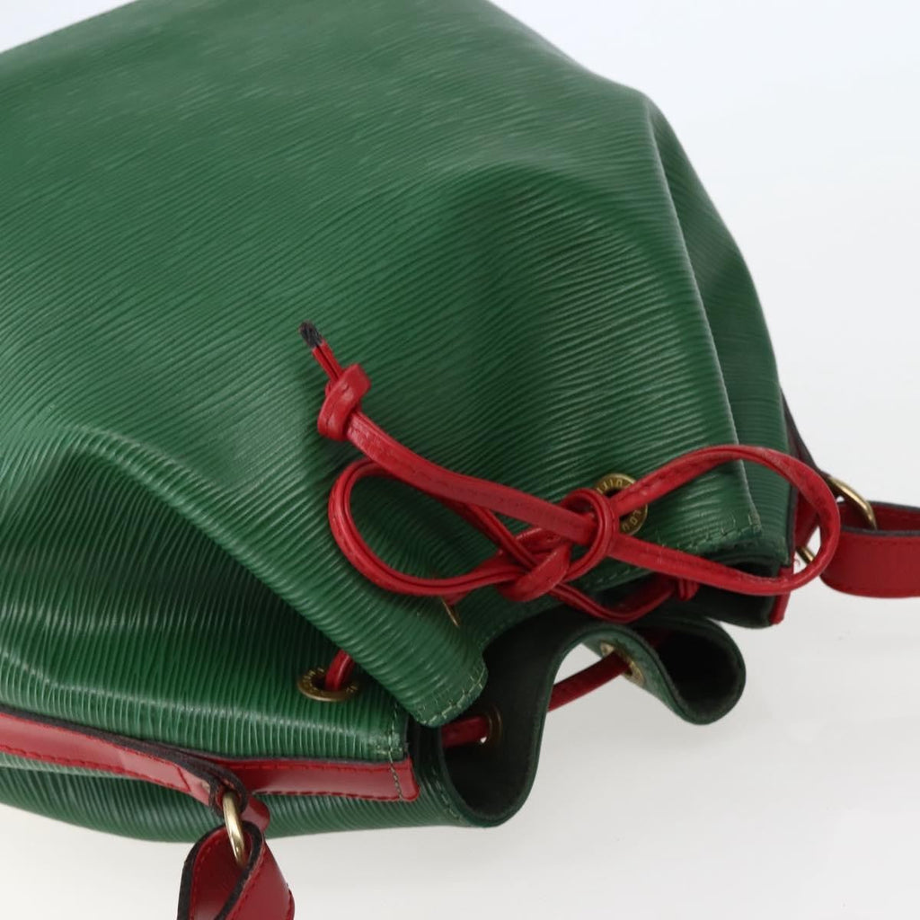 Louis Vuitton Bicolor Petit Noe Handbag Epi Leather Green Leather Shoulder Bag