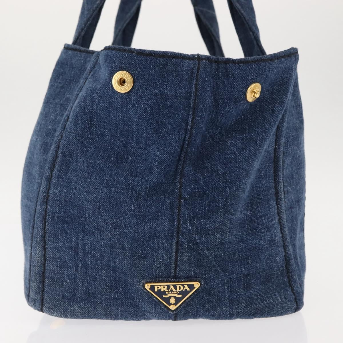 Prada Canapa Convertible Tote Denim Blue Denim_Jeans Bag