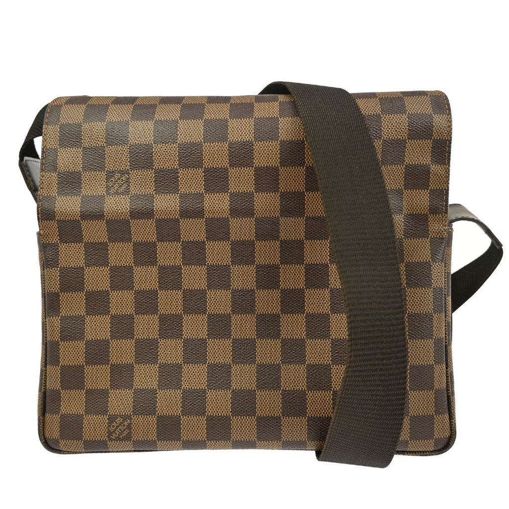 Louis Vuitton Naviglio Handbag Damier Brown Canvas Shoulder Bag