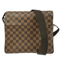 Louis Vuitton Naviglio Handbag Damier Brown Canvas Shoulder Bag