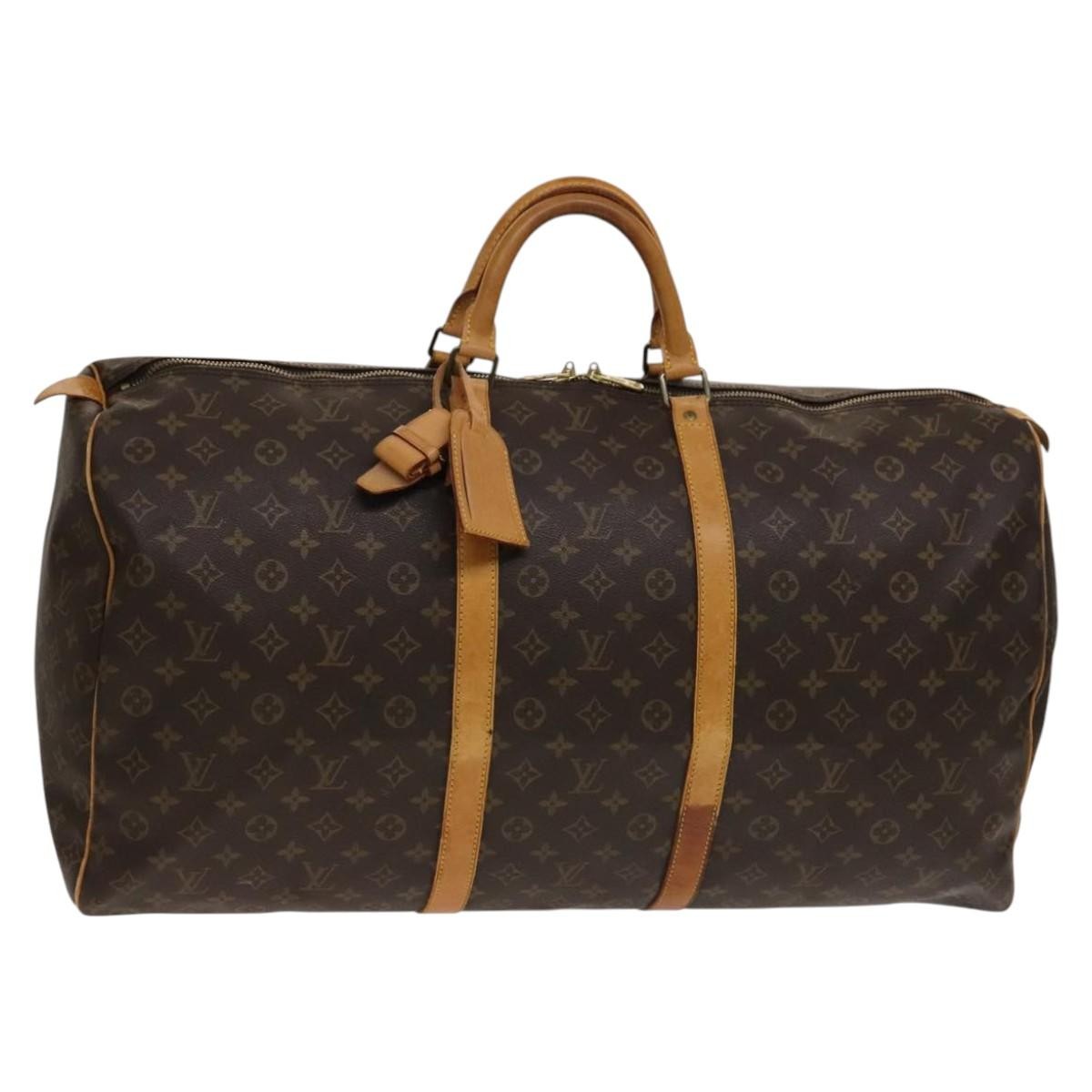 Louis Vuitton Keepall Bag Monogram Canvas Brown Canvas Travel Bag