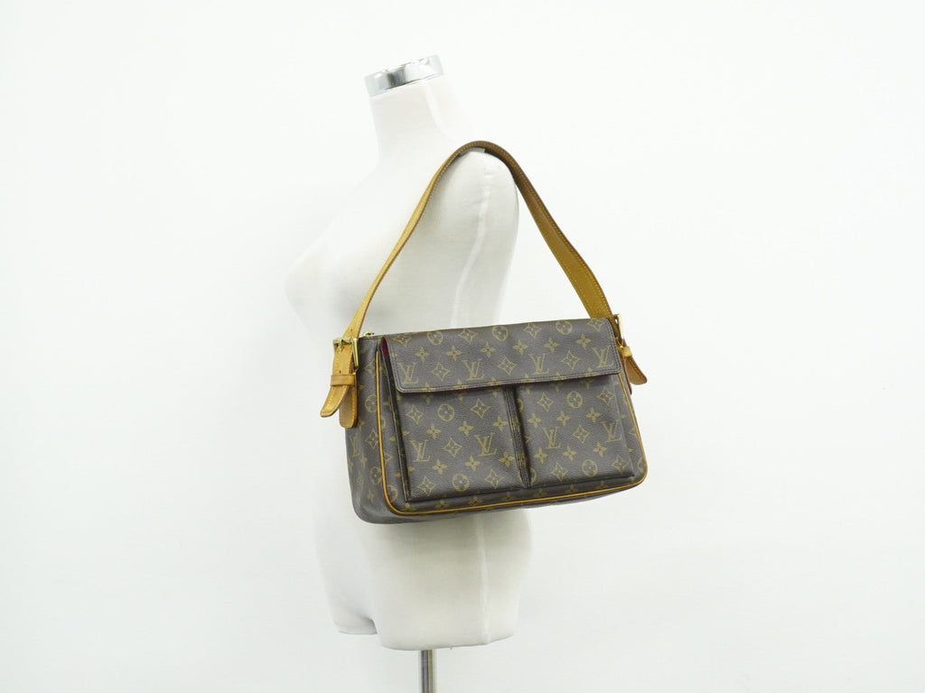 Louis Vuitton Viva Cite Handbag Monogram Canvas Brown Canvas Shoulder Bag