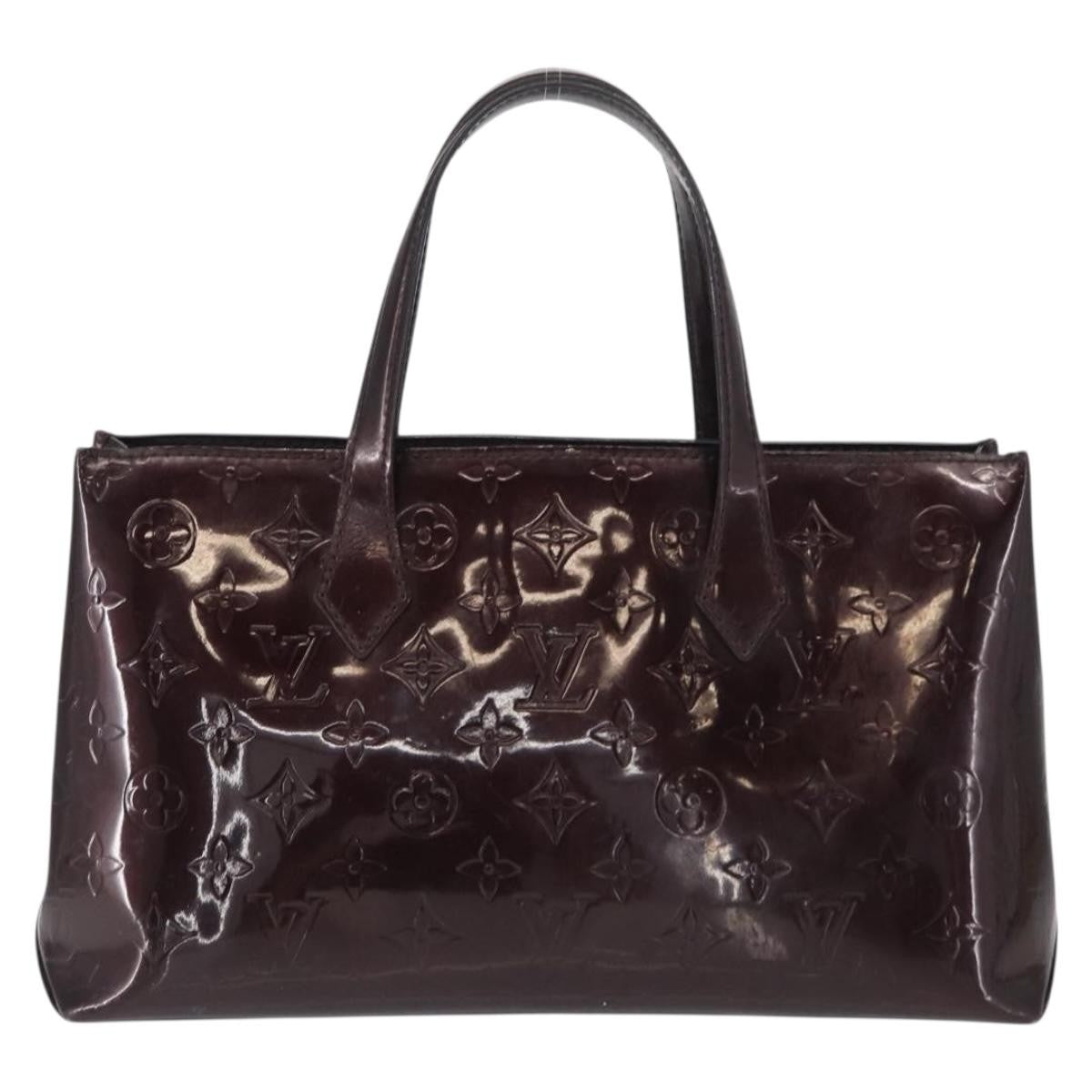 Louis Vuitton Wilshire Handbag Monogram Vernis Burgundy Patent_Leather Tote Bag
