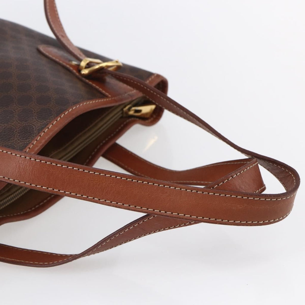 Celine Vintage Macadam Tote Bag Canvas Brown Canvas Tote Bag Bag