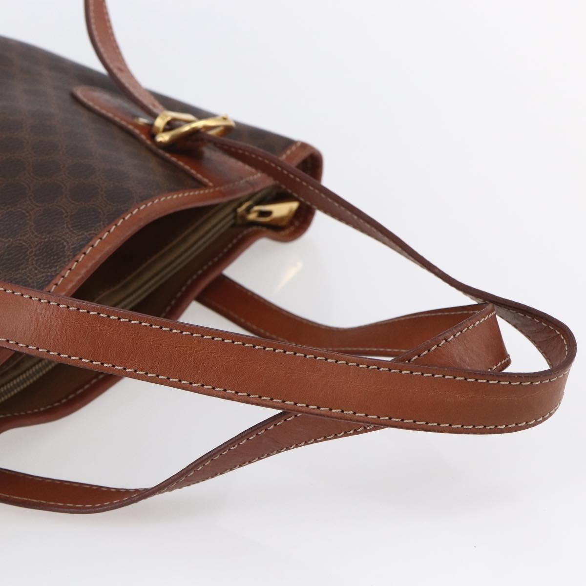 Celine Vintage Macadam Tote Bag Canvas Brown Canvas Tote Bag Bag
