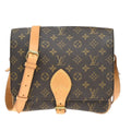 Louis Vuitton Cartouchiere Handbag Monogram Canvas Brown Canvas Shoulder Bag