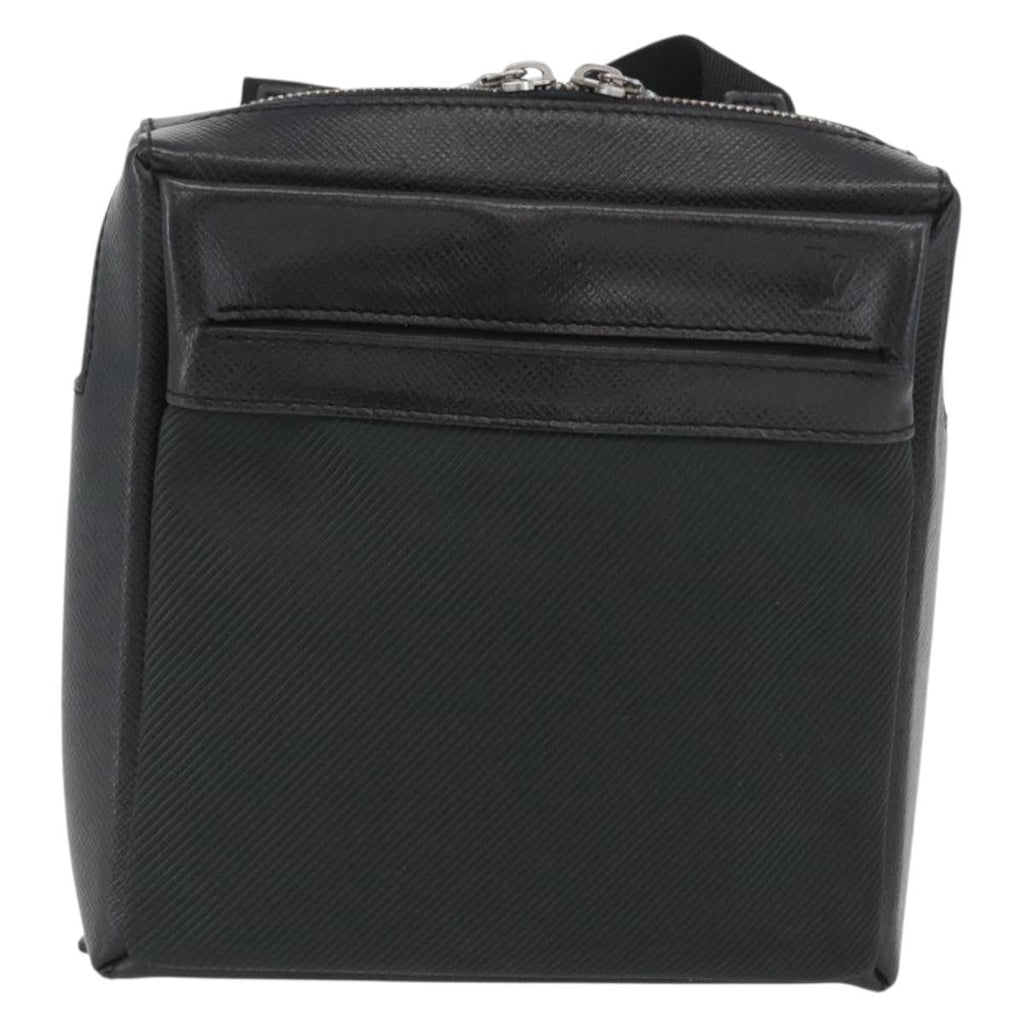 Louis Vuitton Sayan Messenger Bag Taiga Leather And Canvas Black Leather Shoulder Bag