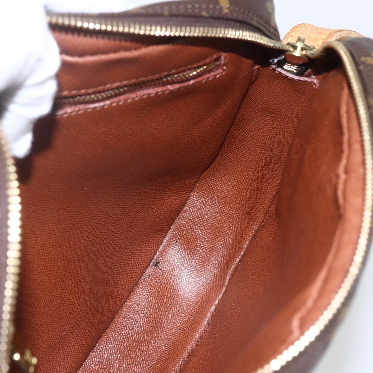 Louis Vuitton Jeune Fille Handbag Monogram Canvas Brown Canvas Shoulder Bag