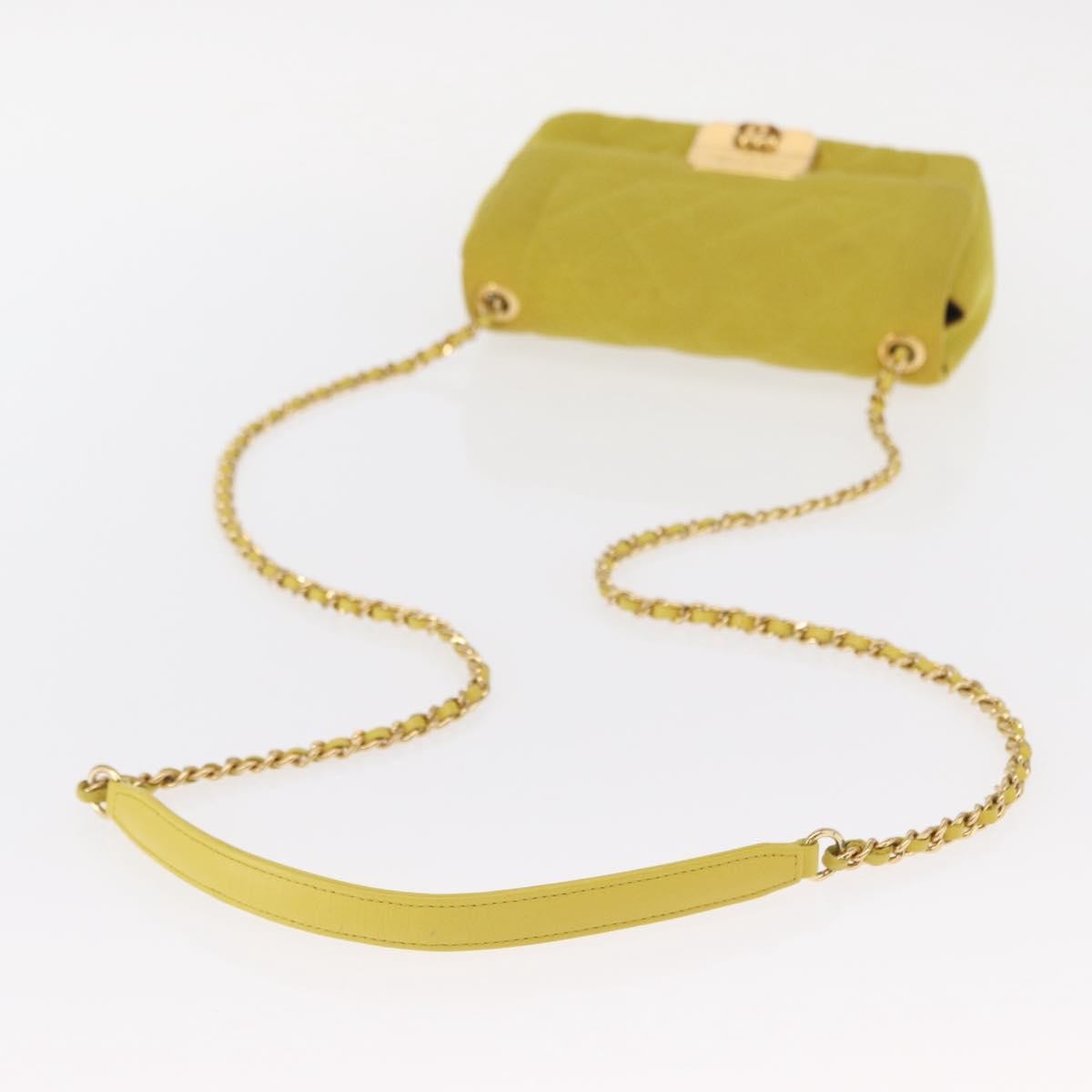 Chanel Chic With Me Flap Bag Quilted Jersey Yellow Cotton Shoulder Bag Bag