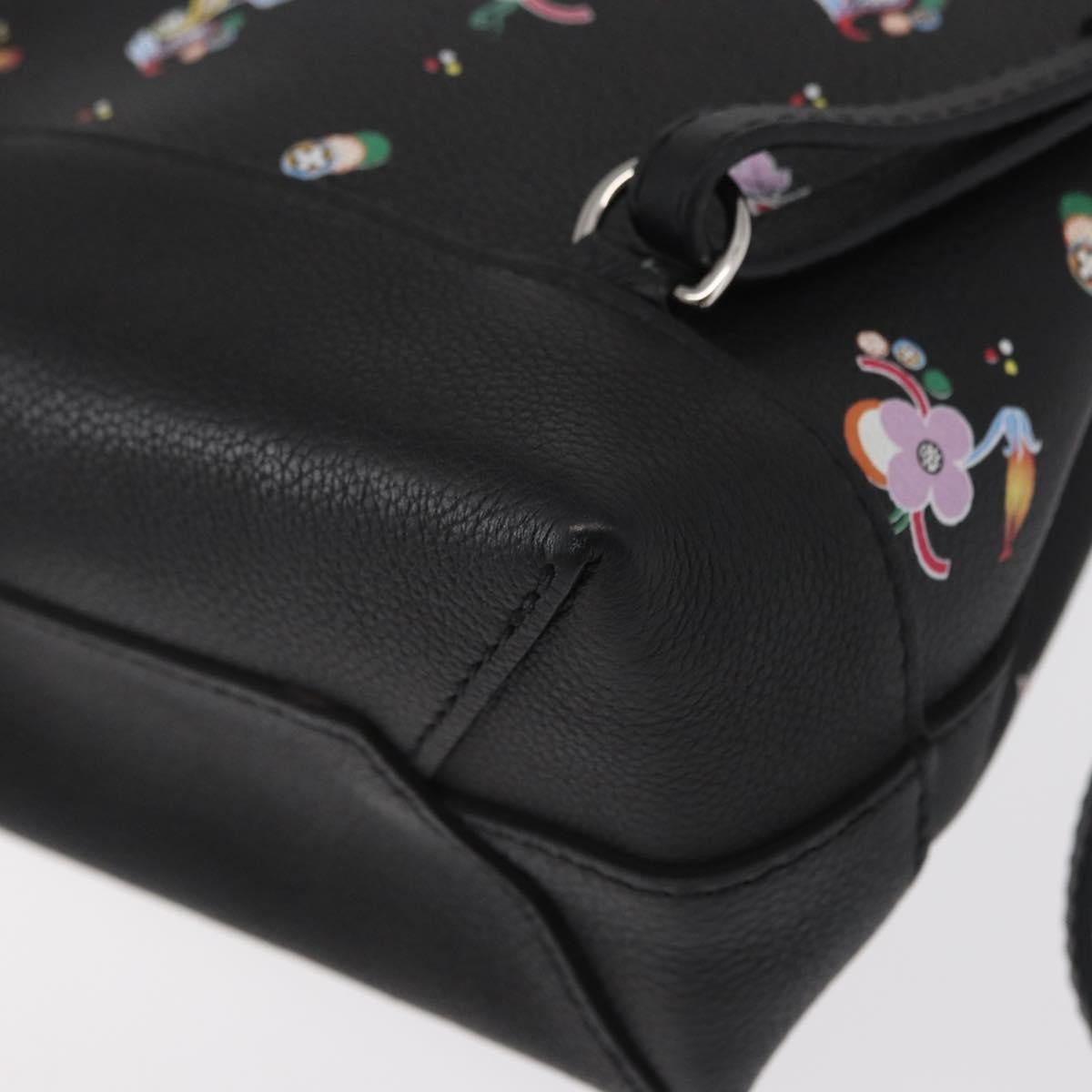 Louis Vuitton Lockme Backpack Floral Printed Leather Black Leather Backpack Bag