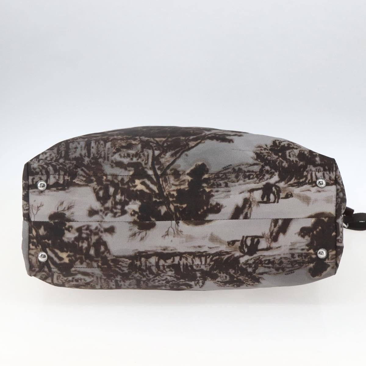 Prada Convertible Tote Printed Tessuto Brown Nylon Tote Bag Bag