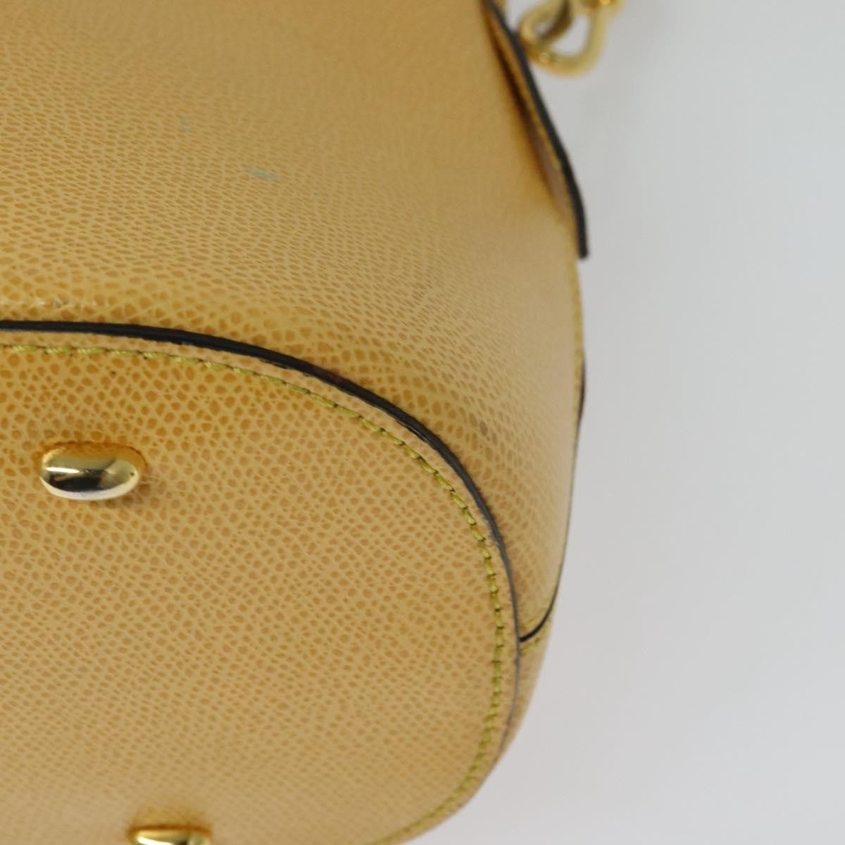 Celine Handbag Leather Yellow Leather Handbag