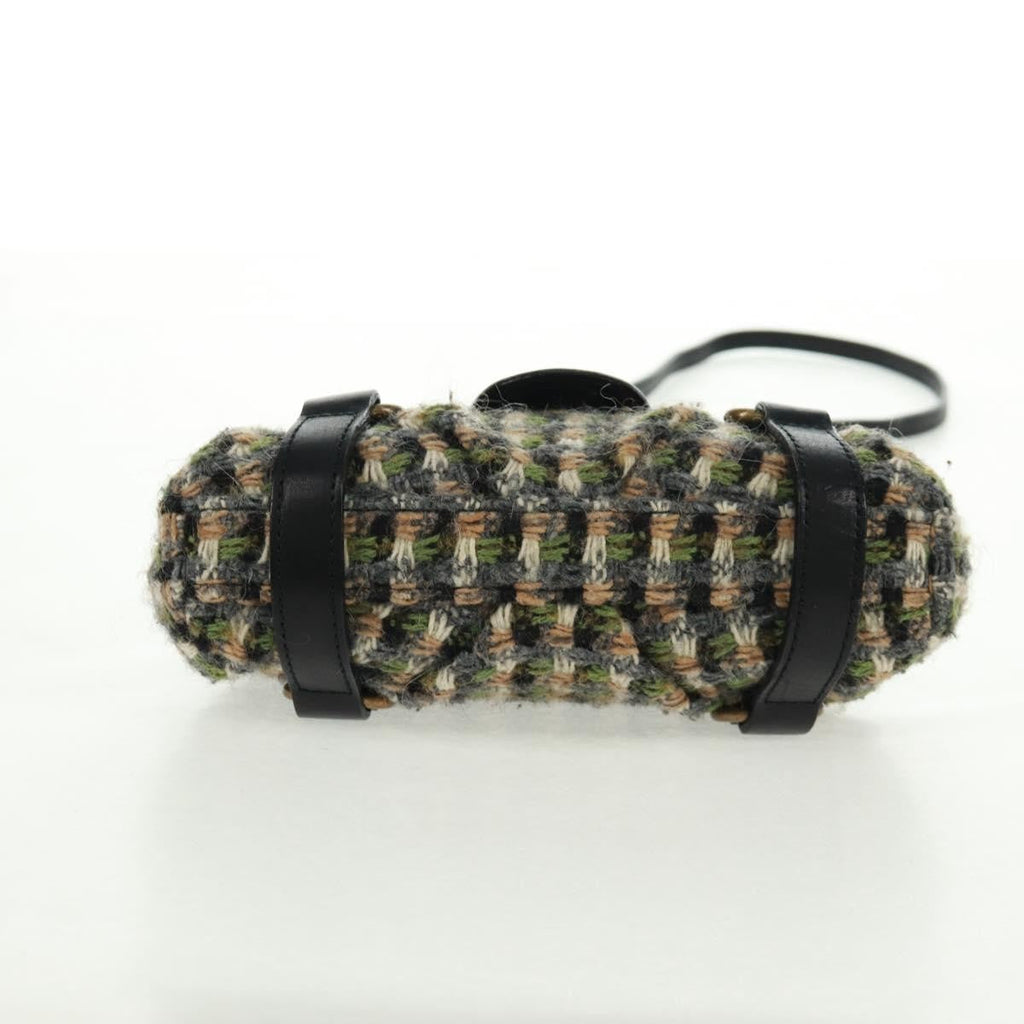 Burberry Blue Label Shoulder Bag Tweed Green Tweed Shoulder Bag