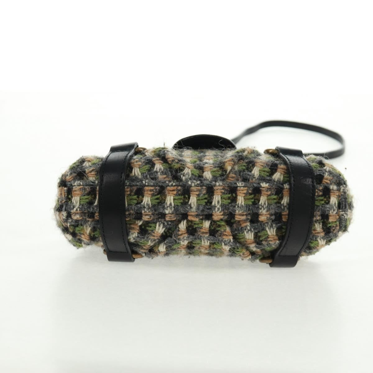 Burberry Blue Label Shoulder Bag Tweed Green Tweed Shoulder Bag