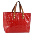 Louis Vuitton Reade Handbag Monogram Vernis Red Patent_Leather Handbag