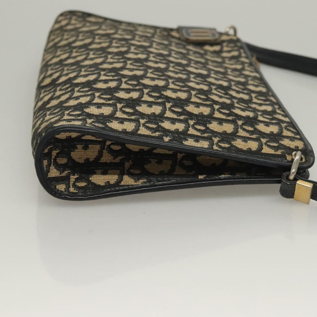 Christian Dior Vintage Trotter Shoulder Bag Canvas Navy Canvas Shoulder Bag Bag (Pre-Owned)