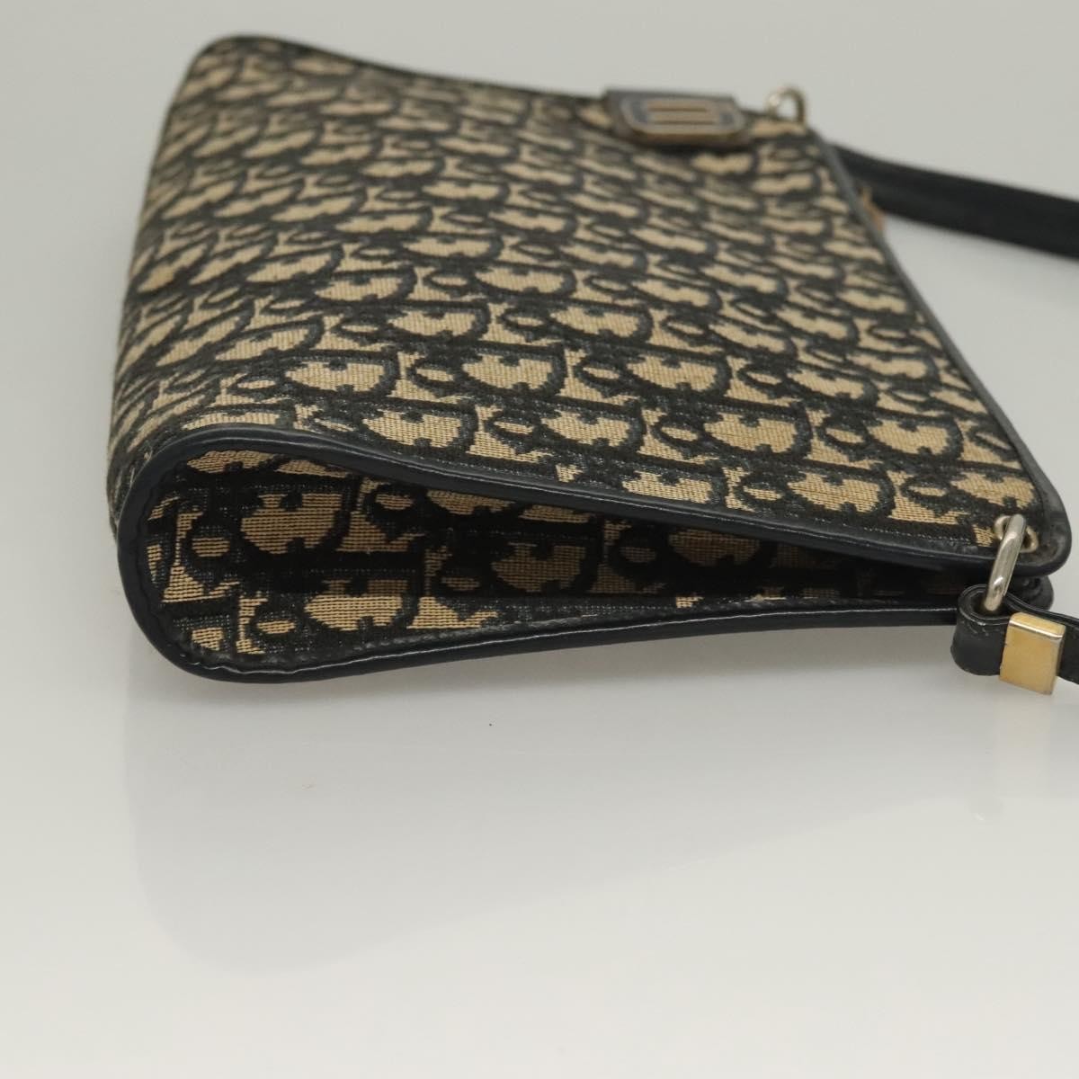 Christian Dior Vintage Trotter Shoulder Bag Canvas Navy Canvas Shoulder Bag Bag (Pre-Owned)