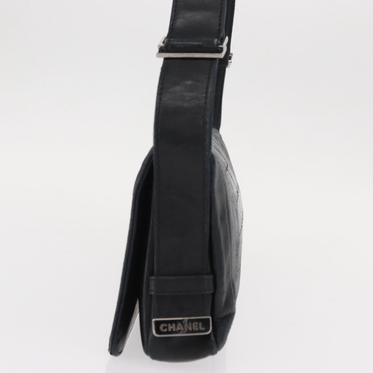 Chanel Vintage Shoulder Bag Leather Black Leather Shoulder Bag Bag