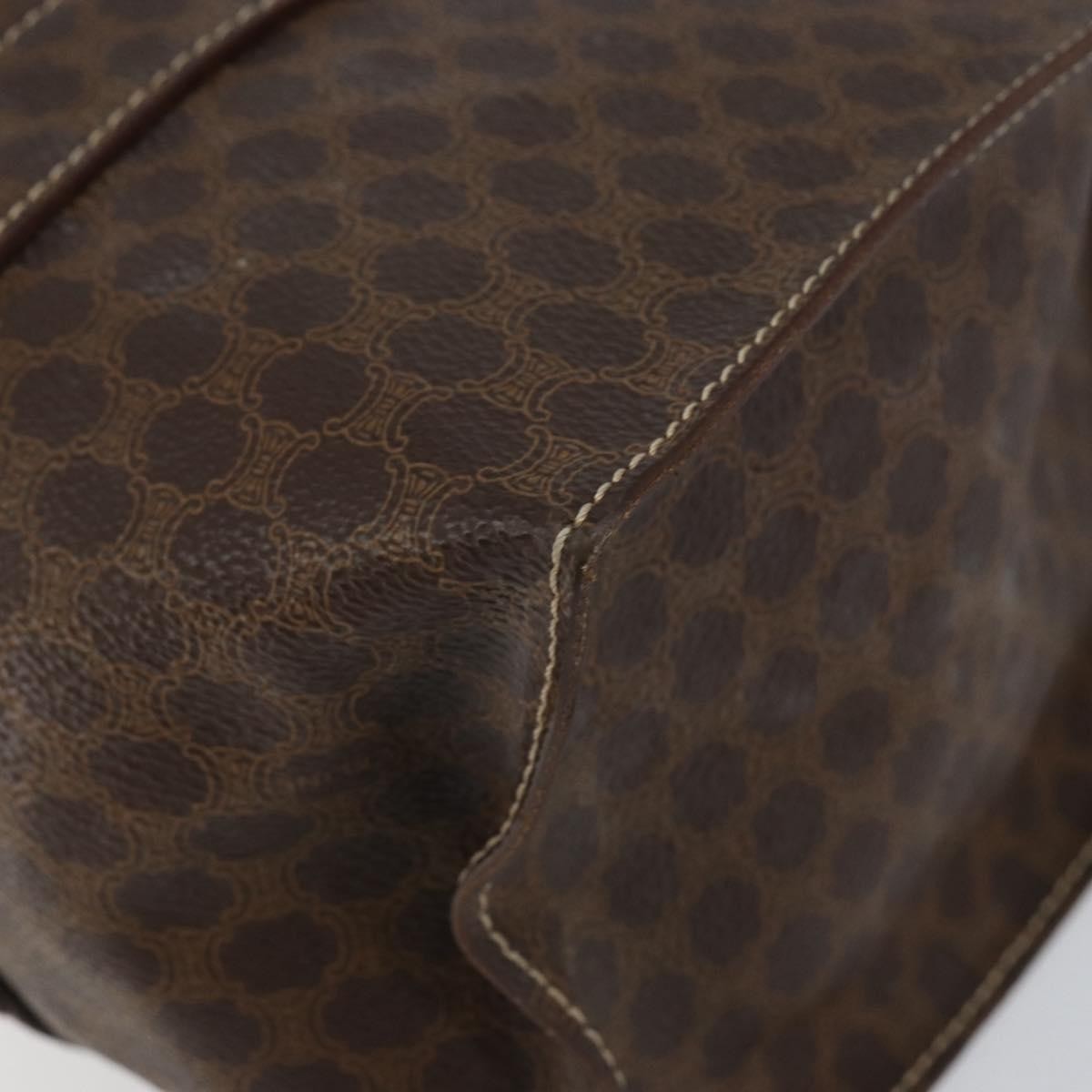 Celine Vintage Macadam Tote Bag Canvas Brown Canvas Tote Bag Bag