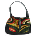 Gucci Vintage Jackie Shoulder Bag Canvas And Leather Black Leather Shoulder Bag Bag (Pre-Owned)