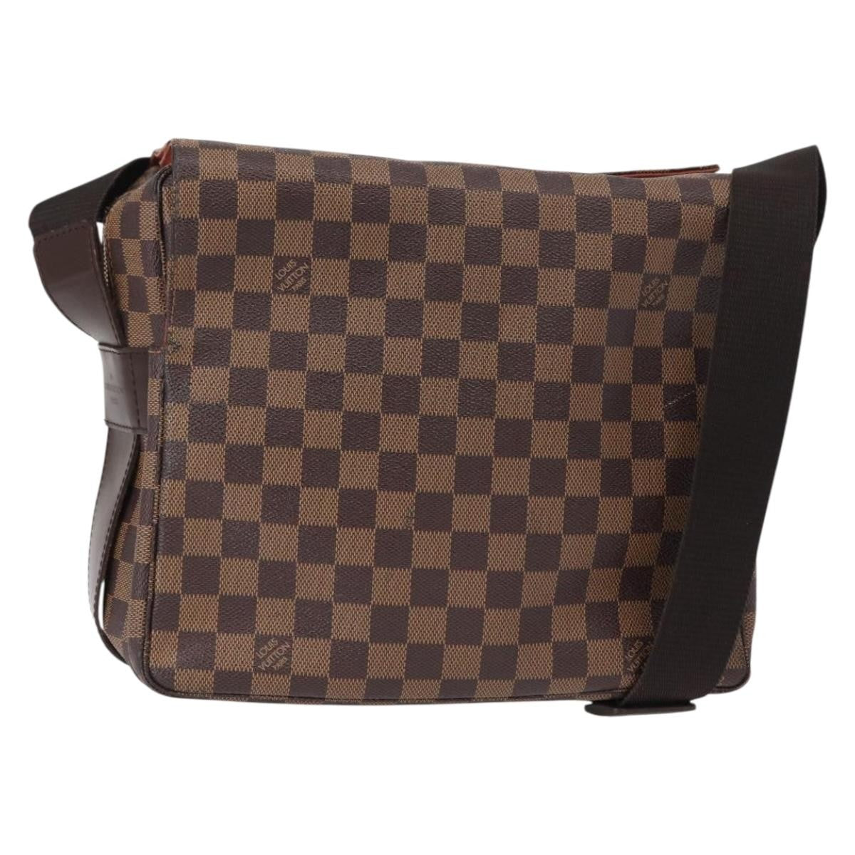Louis Vuitton Naviglio Handbag Damier Brown Canvas Shoulder Bag