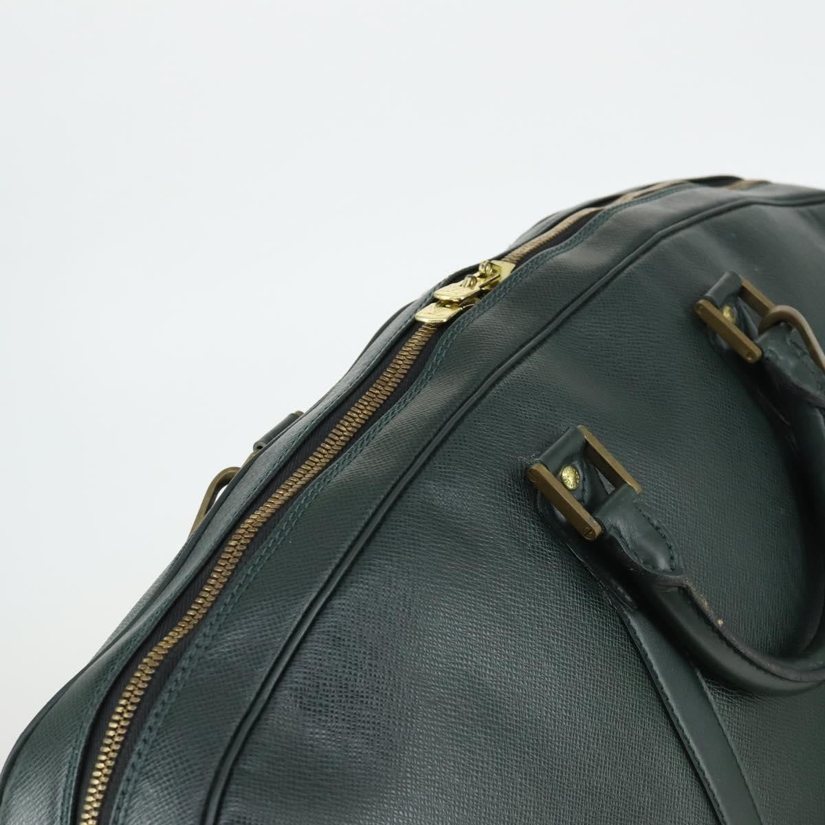 Louis Vuitton Helanga Bag Taiga Leather Green Leather Travel Bag