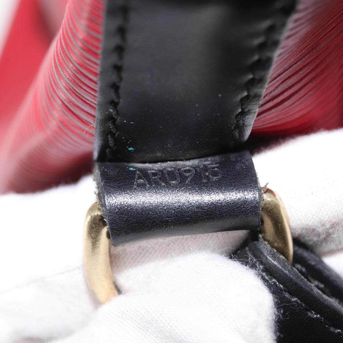 Louis Vuitton Bicolor Petit Noe Handbag Epi Leather Red Leather Shoulder Bag
