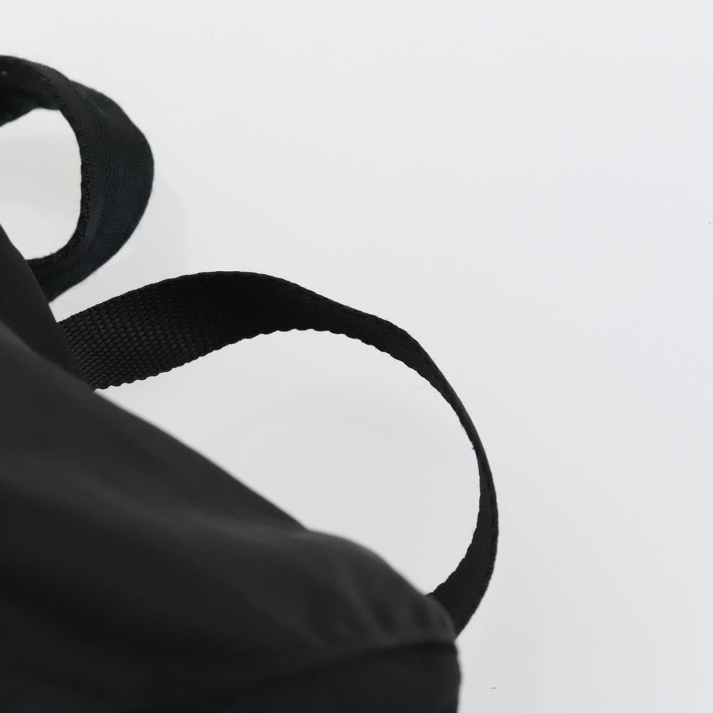 Prada Vela Double Front Pocket Backpack Tessuto With Saffiano Leather Black Nylon Backpack Bag