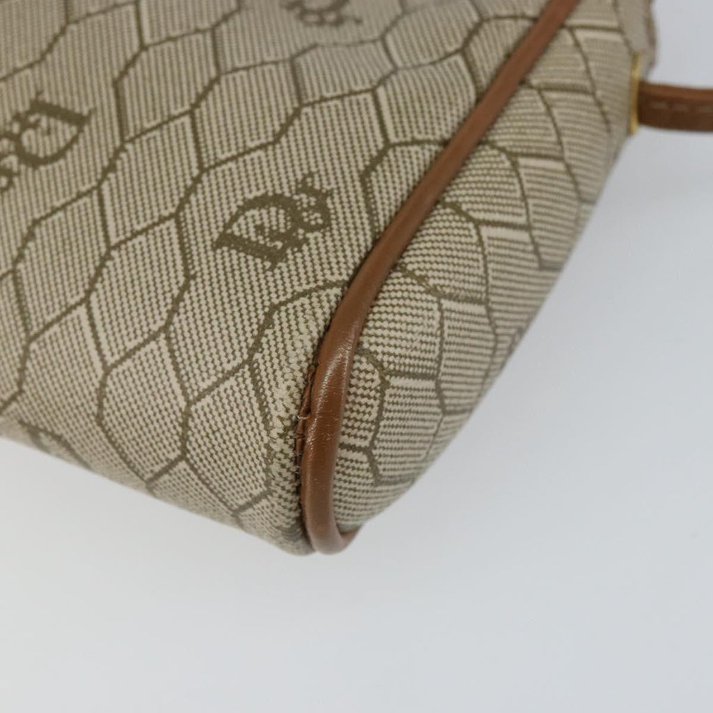 Christian Dior Vintage Honeycomb Shoulder Bag Canvas Beige Canvas Shoulder Bag Bag (Pre-Owned)