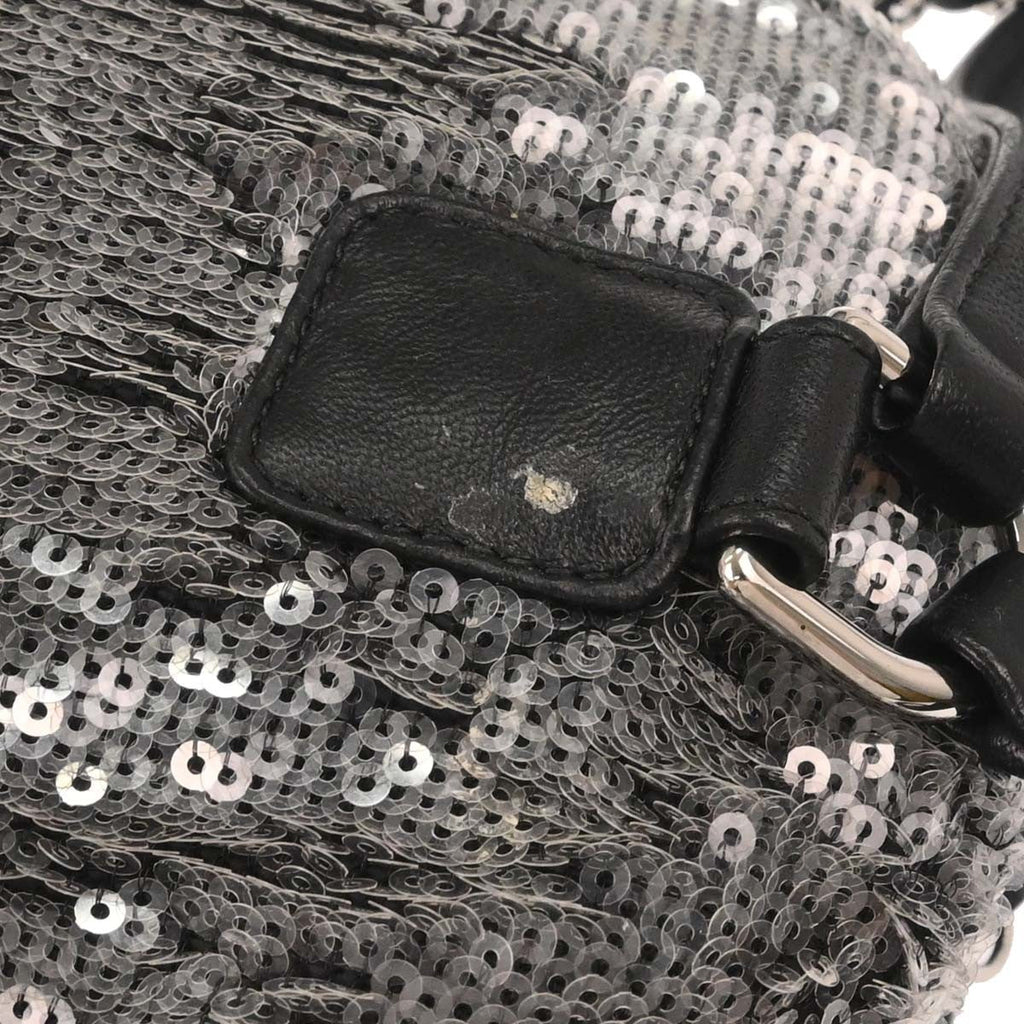 Chanel Waterfall Backpack Sequins With Leather Black Leather Backpack Bag