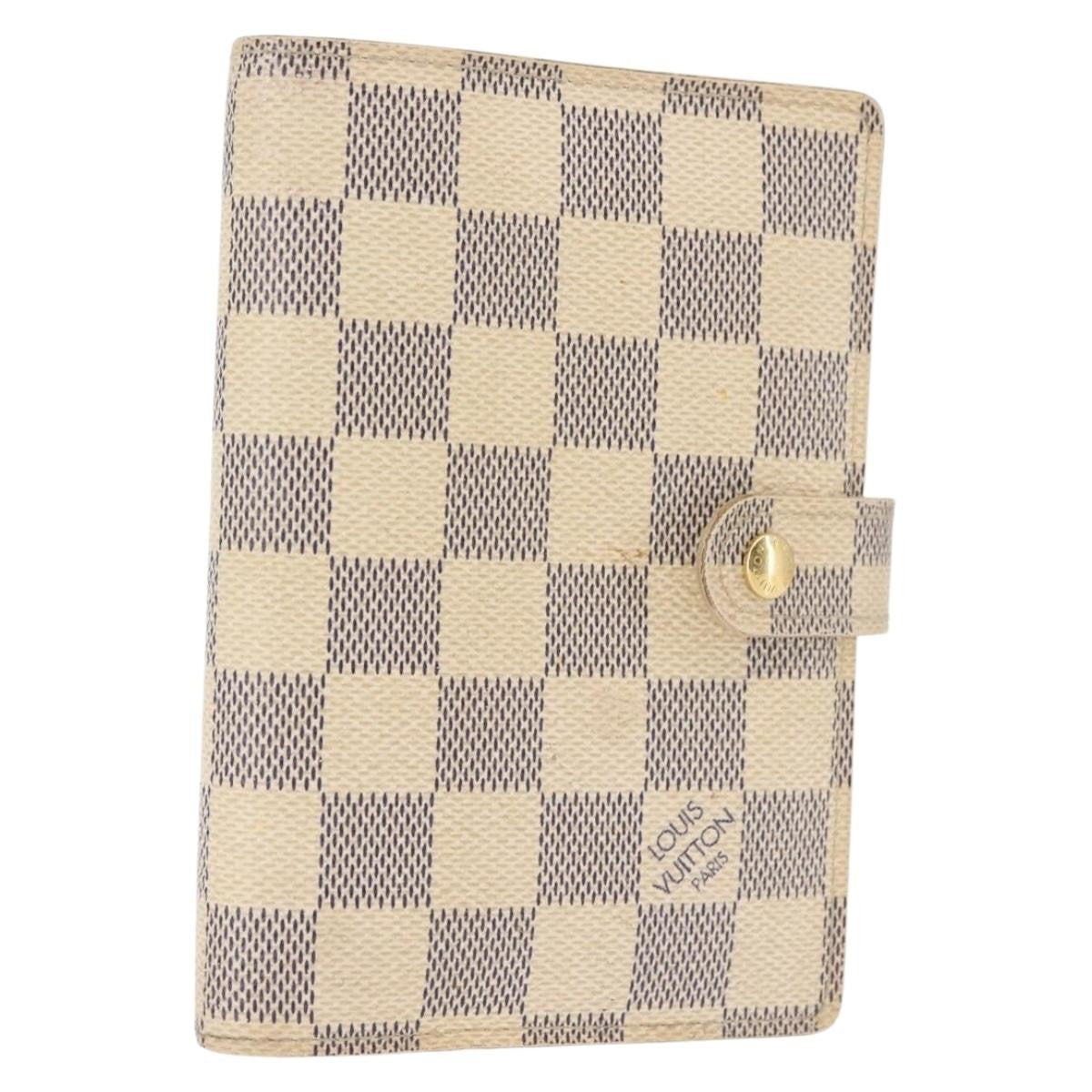 Louis Vuitton Agenda Cover Damier Azur Beige Canvas Toiletry Case Accessory