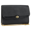 Christian Dior Vintage Honeycomb Flap Crossbody Bag Coated Canvas Black Canvas Shoulder Bag Bag (Pre-Owned)