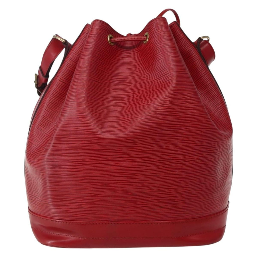 Louis Vuitton Noe Shoulder Bag Leather Red Leather Shoulder Bag