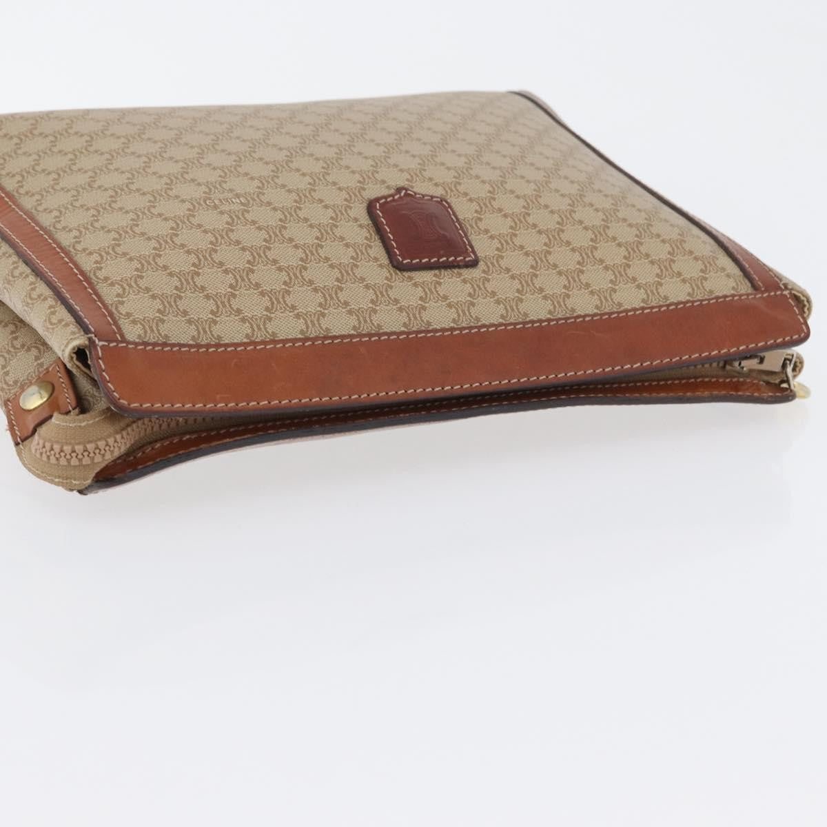 Celine Macadam Pochette Canvas And Leather Beige Canvas Clutche & Pouche Bag