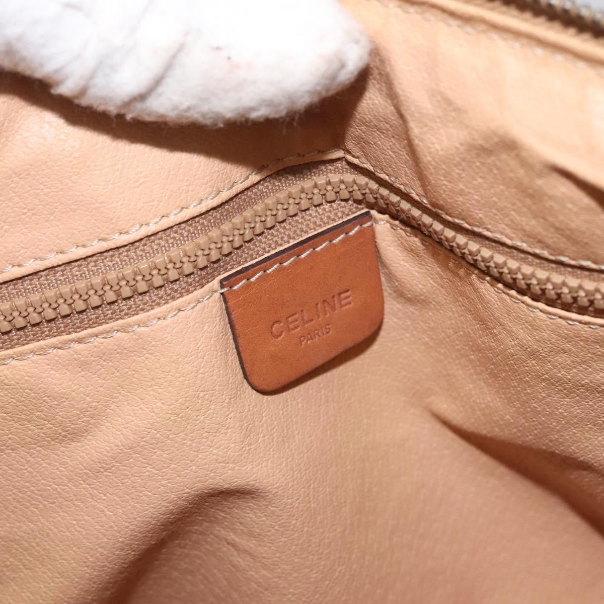 Celine Vintage Macadam Handbag Canvas And Leather Brown Canvas Handbag