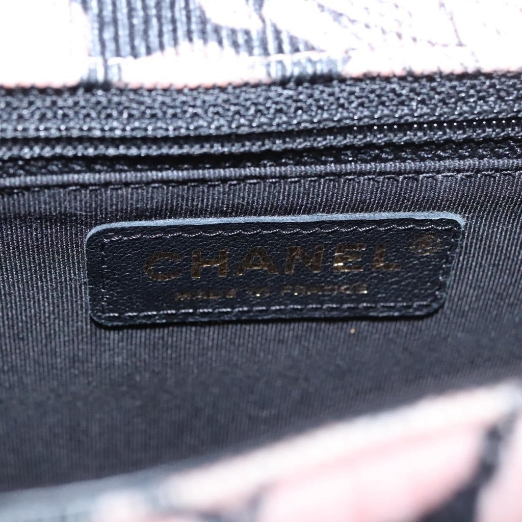 Chanel Flap Shoulder Bag Canvas Pink Cotton Shoulder Bag Bag