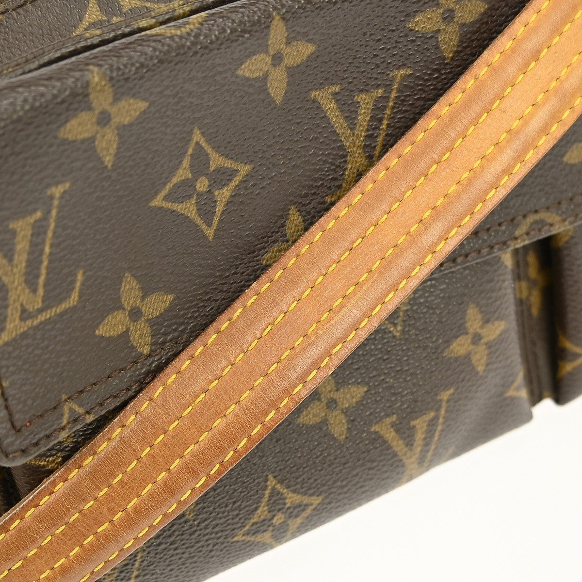 Louis Vuitton Viva Cite Handbag Monogram Canvas Brown Canvas Shoulder Bag