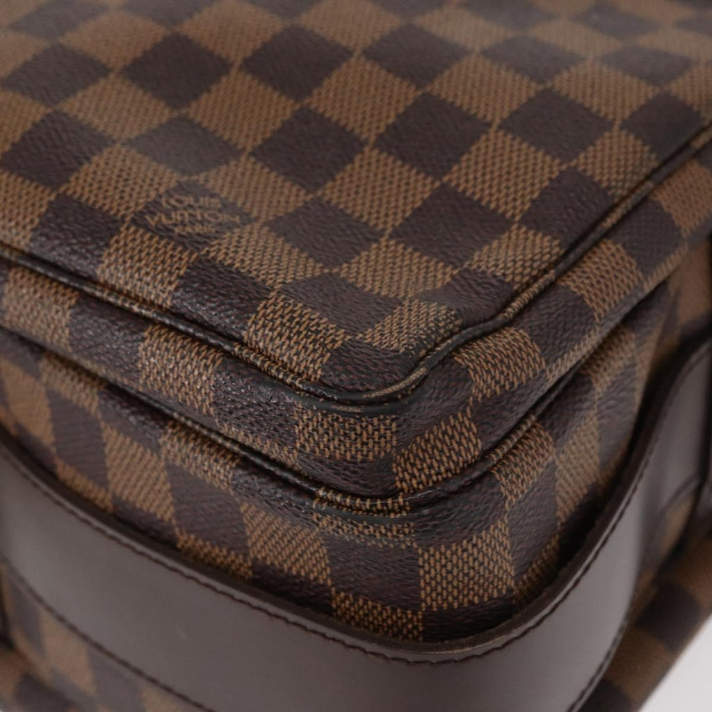 Louis Vuitton Naviglio Handbag Damier Brown Canvas Shoulder Bag
