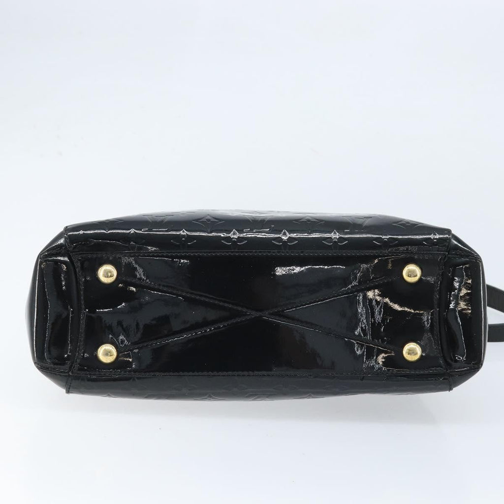 Louis Vuitton Montaigne Handbag Monogram Vernis Black Patent_Leather Handbag