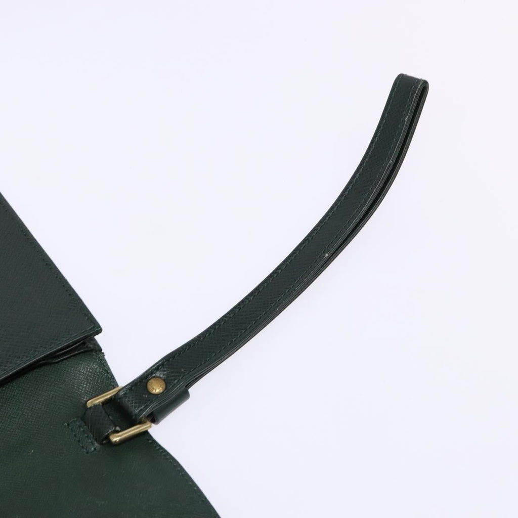 Louis Vuitton Kourad Pouch Taiga Green Leather Clutche & Pouche Bag