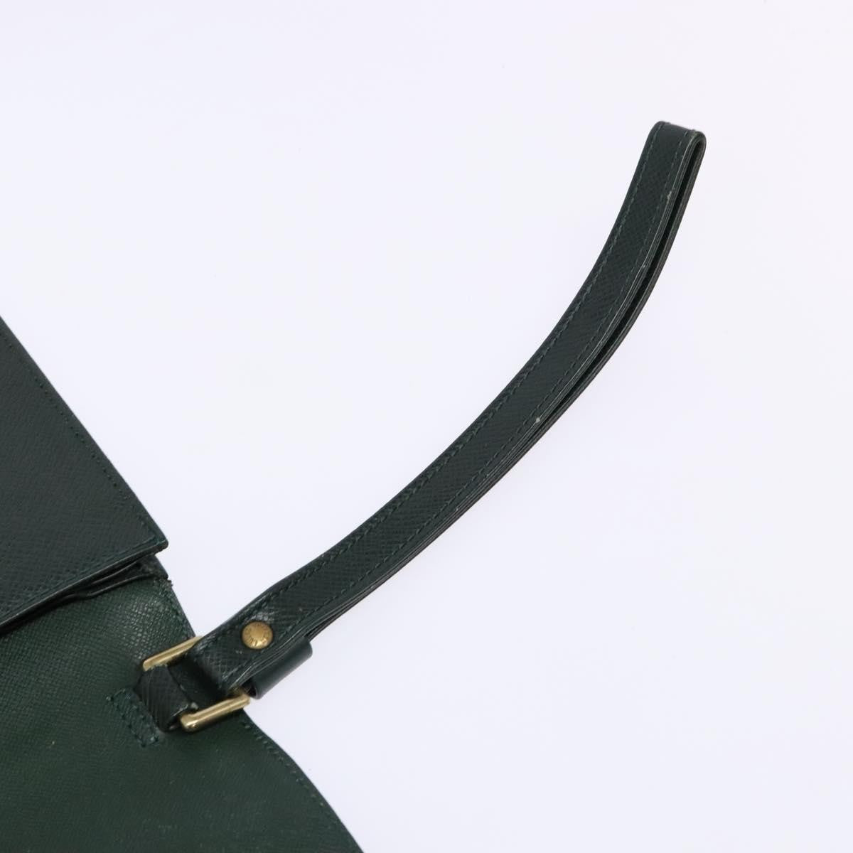 Louis Vuitton Kourad Pouch Taiga Green Leather Clutche & Pouche Bag