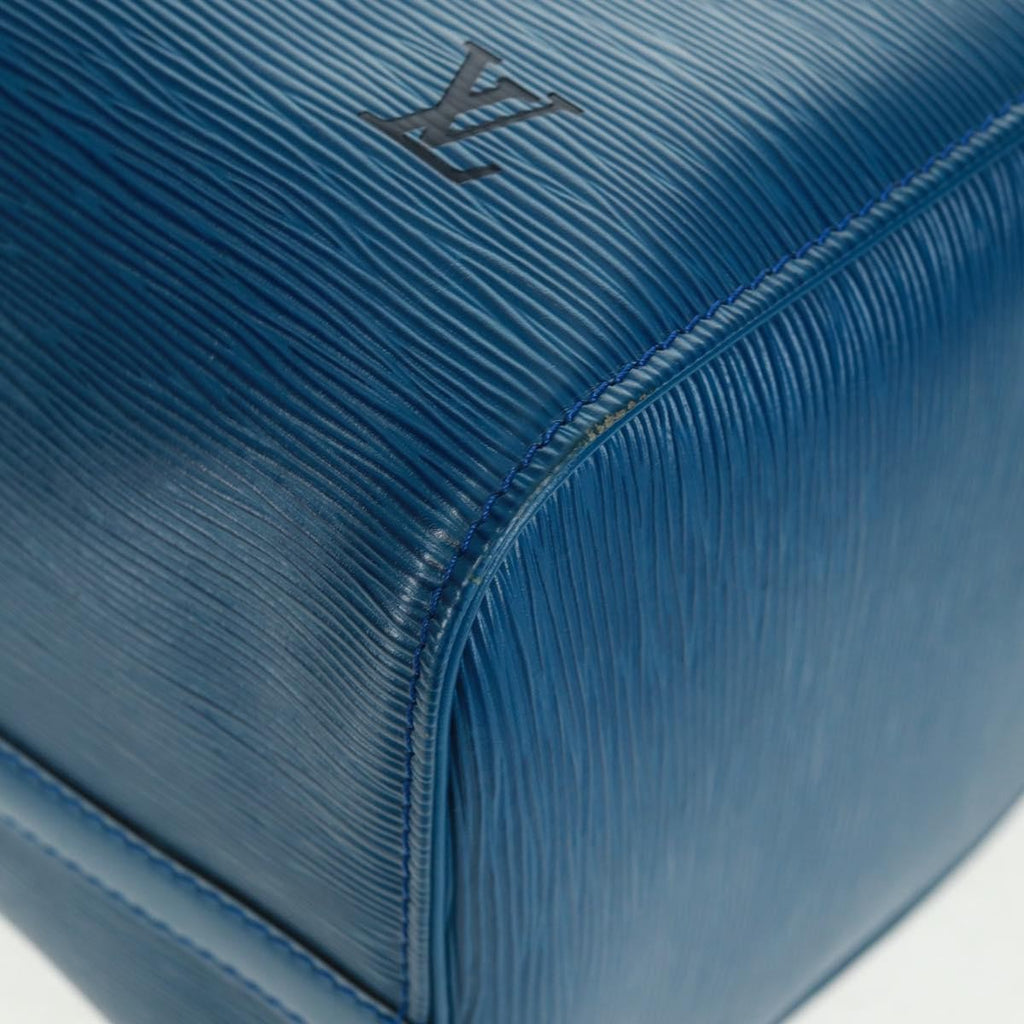Louis Vuitton Keepall Bag Epi Leather Blue Leather Travel Bag