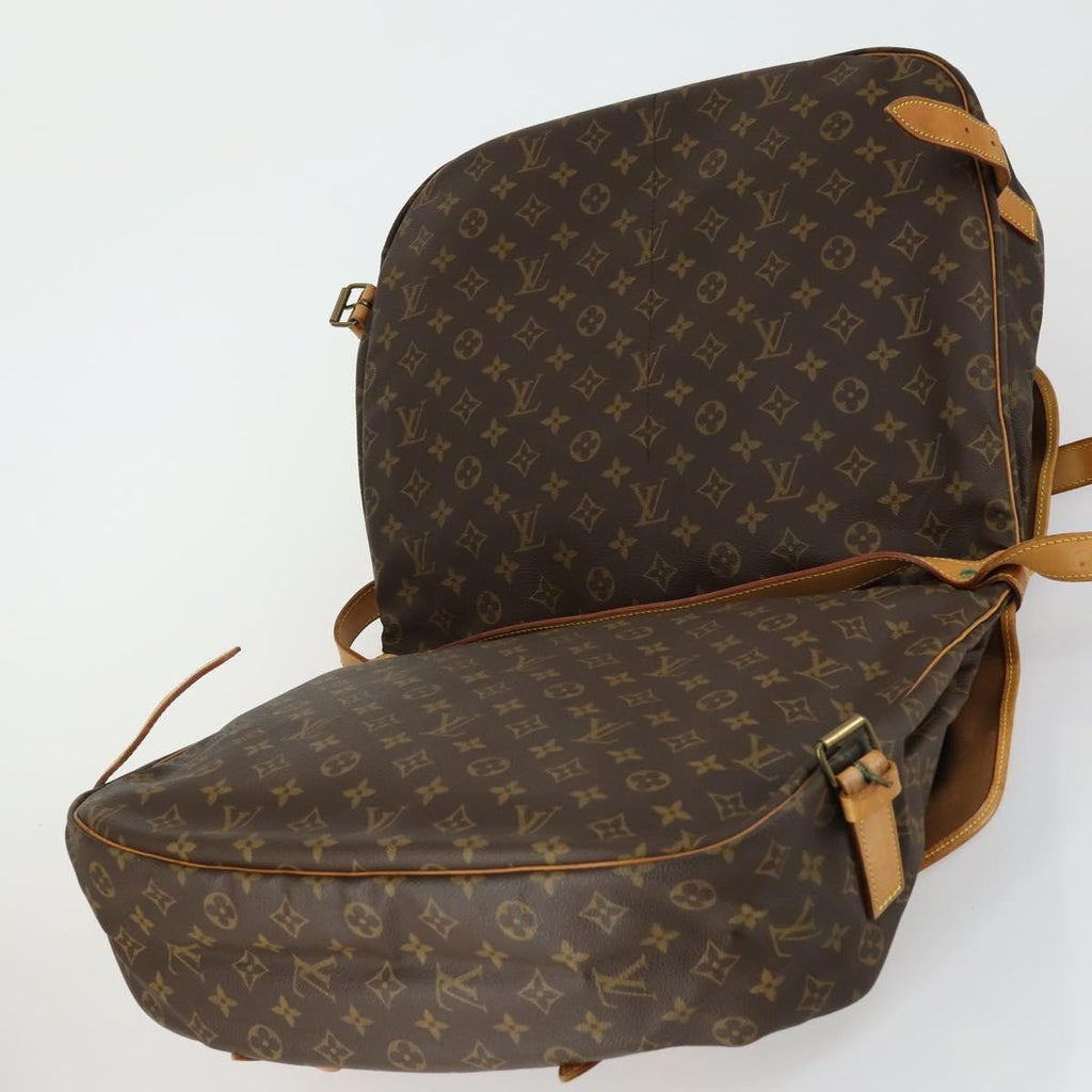 Louis Vuitton Saumur Handbag Monogram Canvas Brown Canvas Shoulder Bag