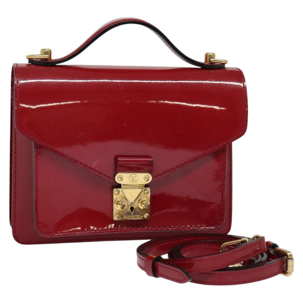 Louis Vuitton Monceau Handbag Vernis Burgundy Patent_Leather Bag