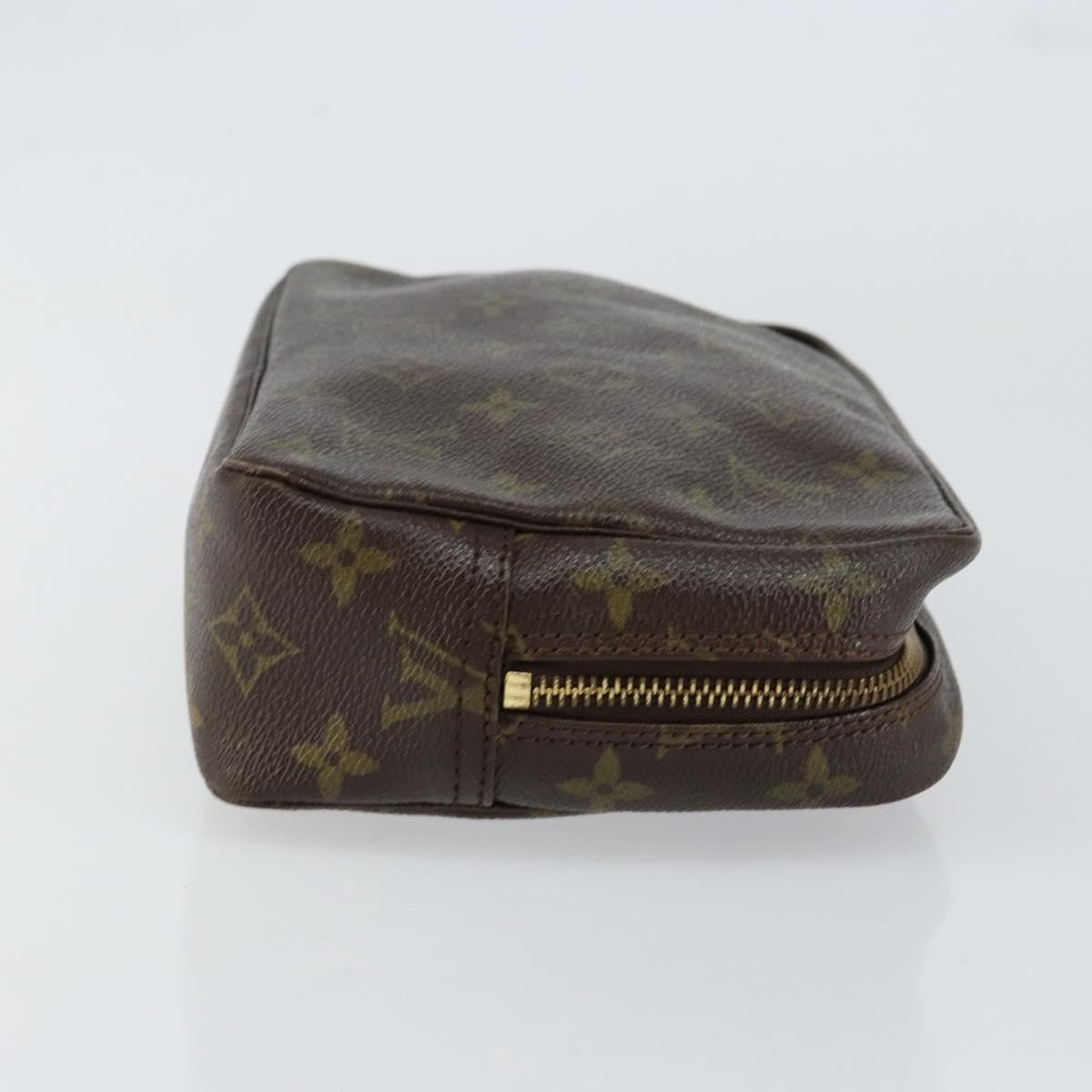 Louis Vuitton Trousse Toiletry Pouch Monogram Canvas Brown Canvas Toiletry Case Accessory
