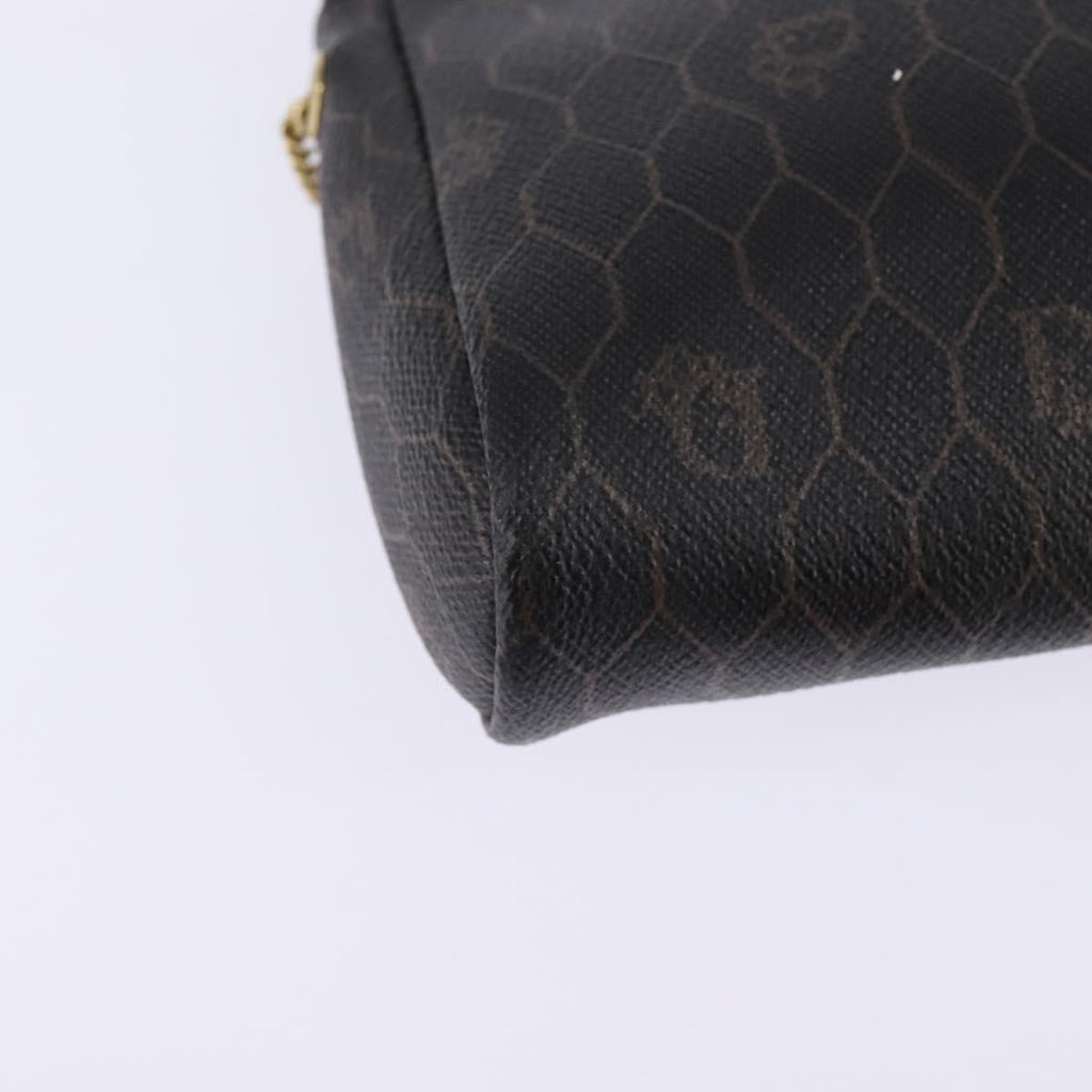 Christian Dior Vintage Honeycomb Chain Canvas Black Canvas Shoulder Bag Bag (Pre-Owned)