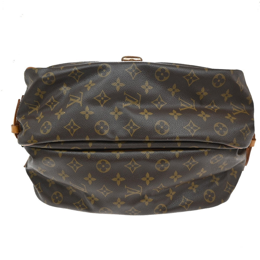Louis Vuitton Saumur Handbag Monogram Canvas Brown Canvas Shoulder Bag