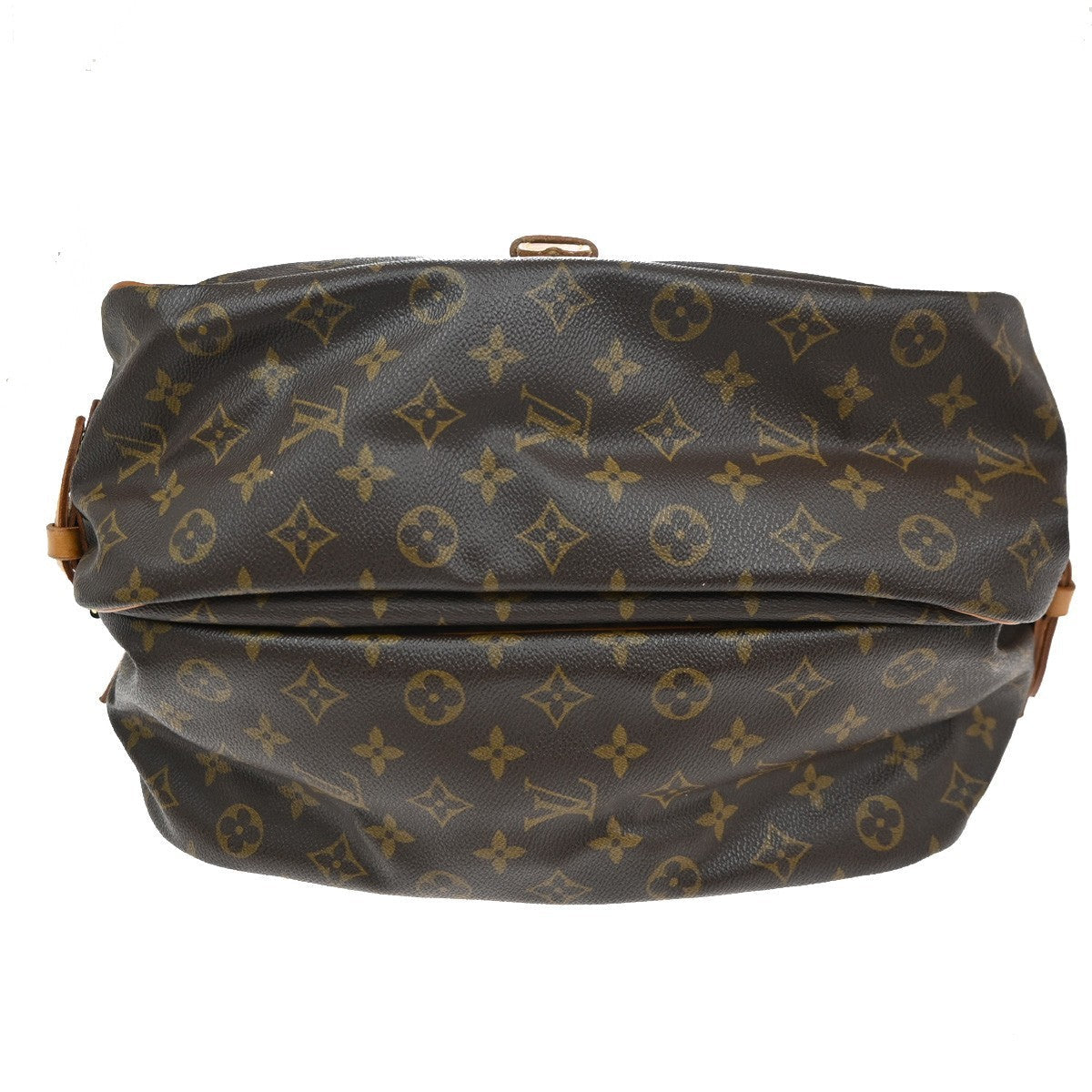 Louis Vuitton Saumur Handbag Monogram Canvas Brown Canvas Shoulder Bag